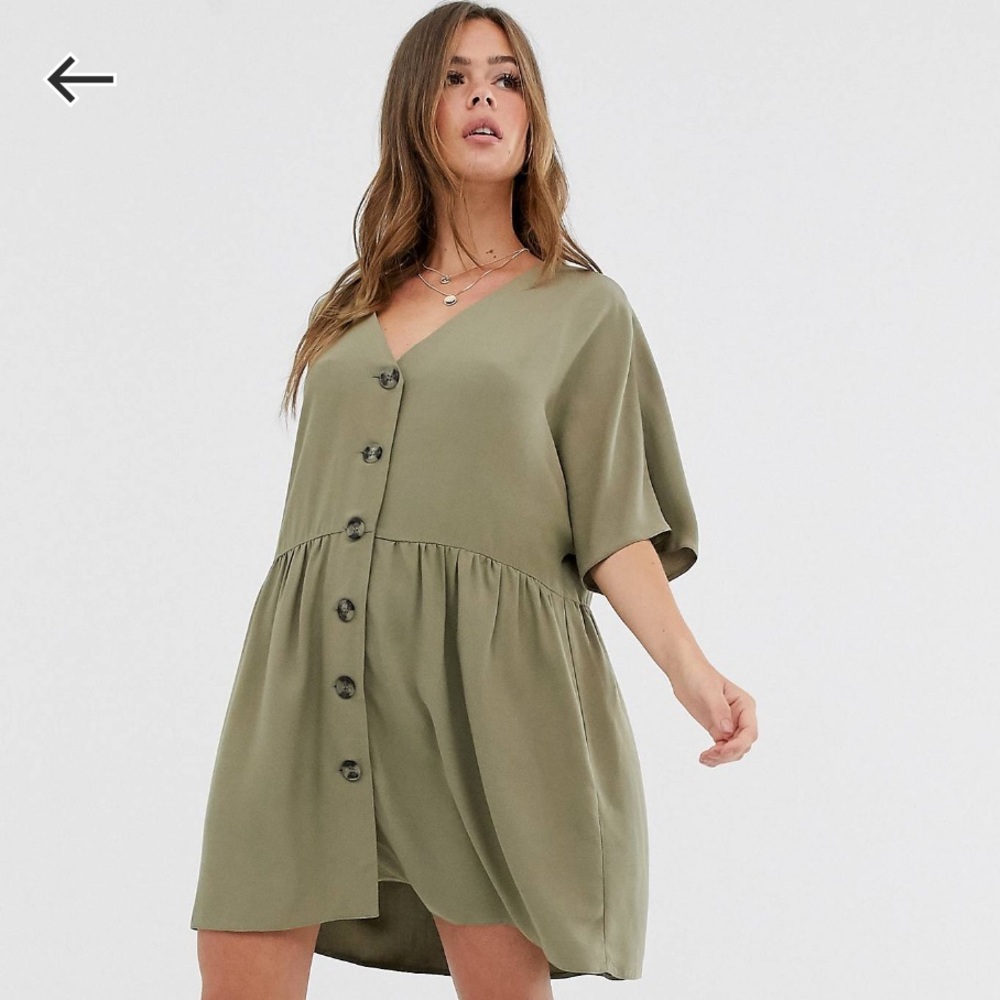 ASOS Button Through Smock Dress